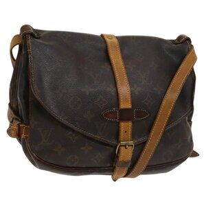 Authentic LOUIS VUITTON Monogram Saumur 30 Shoulder Bag M42256 LV